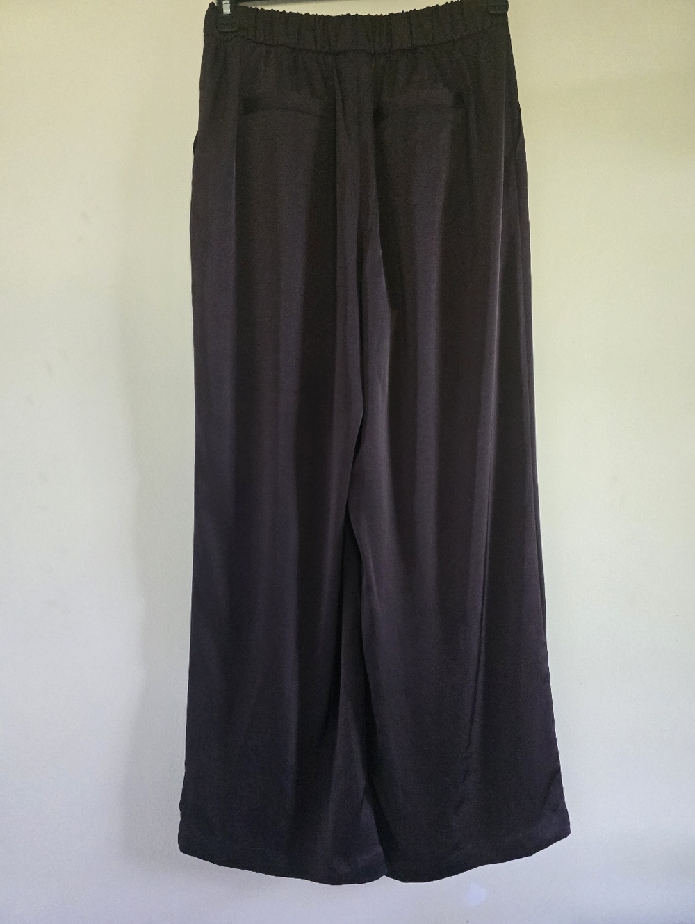 Varley Bryden 2.0 Wide Leg Pant 29.5 Semi Gloss Satin Brown Size Medium - Picture 11 of 16